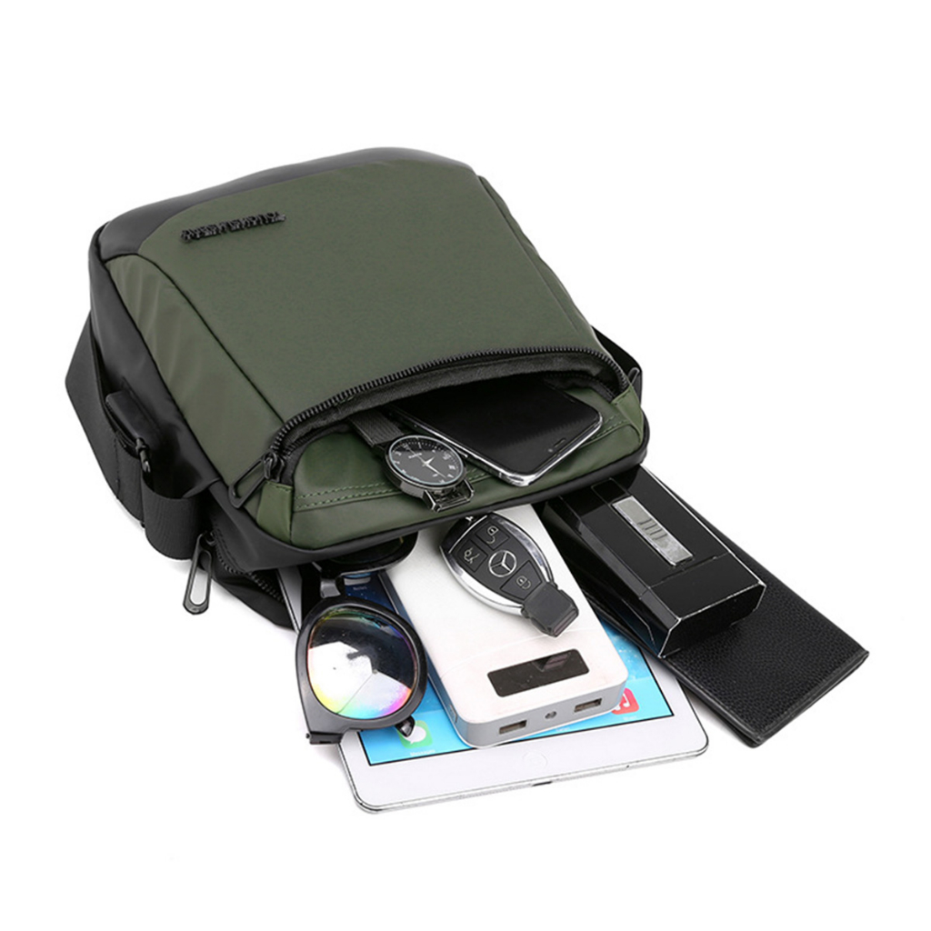 TOUGHSLHSBAG 1100-29 Tas Selempang Pria Sling Bag Anti Air USB Port WK-SBY