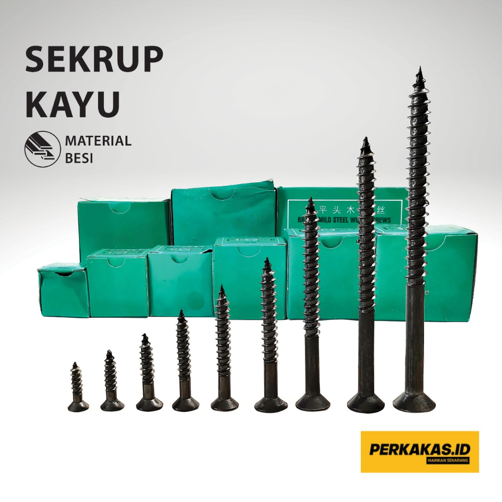Skrup Kayu CHW Wood Screw Ukuran Besar
