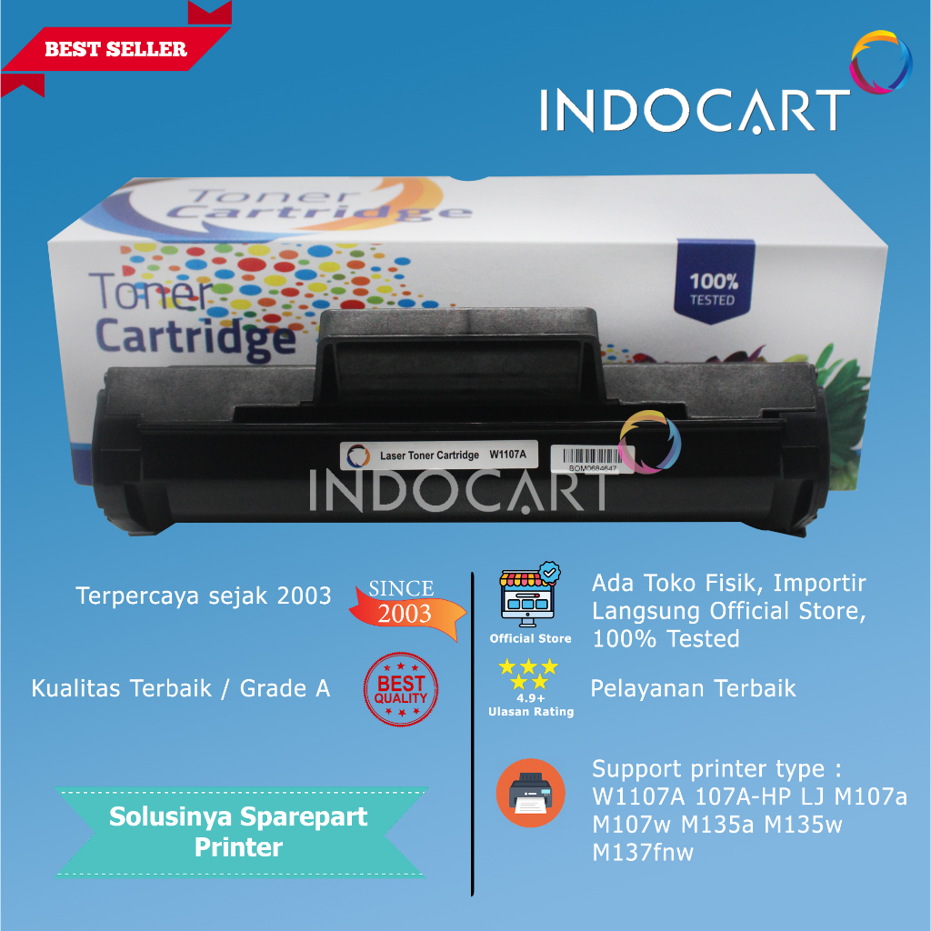 Toner Cartridge Compatible W1107A 107A-HP M107 M135 M137-no chip