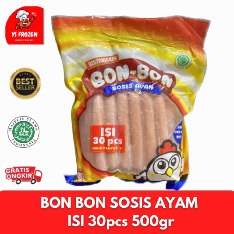 

Bonbon Sosis Ayam isi 30pcs 500gr / YS Frozen Food Palembang / Sosis Ayam Murah