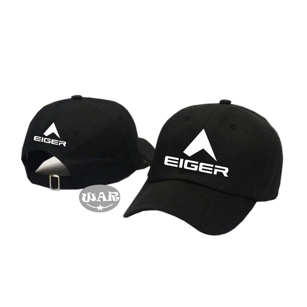 Topi Baseball EIGER LOGO White DP Premium / Topi baseball hat pria distro polos original 100% casual