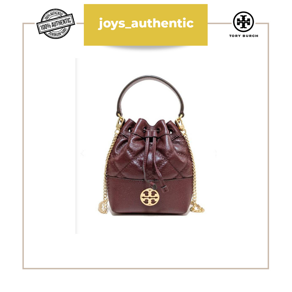 Tas wanita TB Tory Burch willa mini bucket bag claret merah red woman bag authentic original