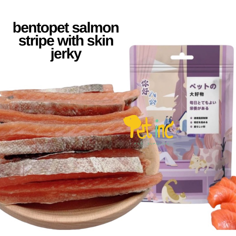 Bentopet salmon stripe with skin jerky