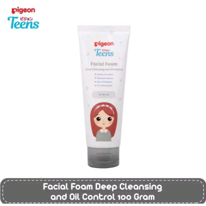 Pigeon Teens Facial Foam Deep Cleansing & Oil Control 100ml Sabun Cuci Muka Face Wash Cleanser Pelem