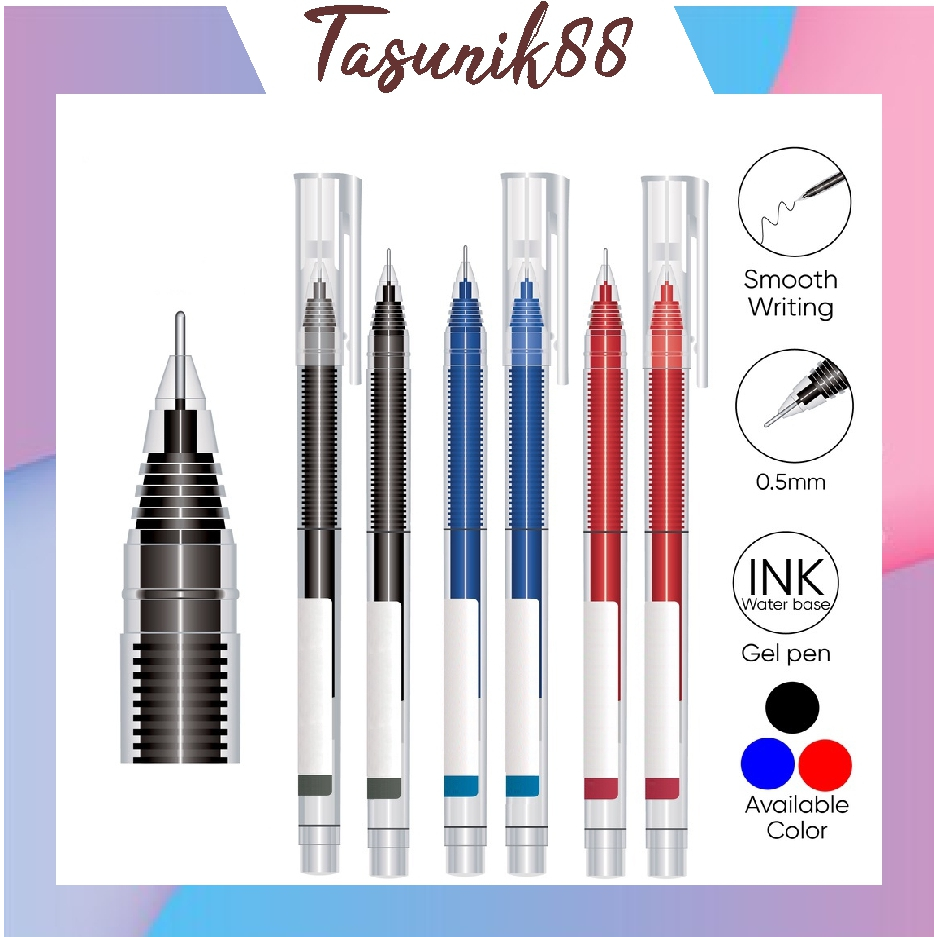 

⭐TasUnik88⭐ Roller Pen Gel 0.5mm Penca Cair Cepat Kering Biru Hitam Merah S083