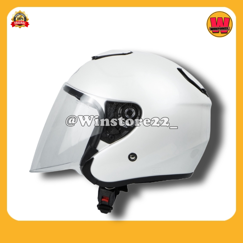 Helm Sepeda Motor Half Face Priest Kyoto Solid Whitte Black Pink Gorilla Glossy & Doff Paket Ganteng