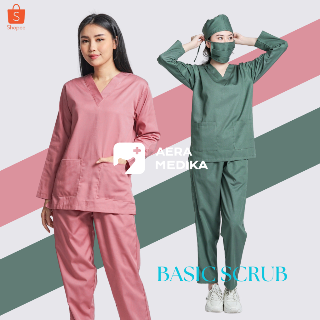 SCRUB / BAJU JAGA / BAJU OK / BAJU MEDIS / OKA Lengan Panjang AERA MEDIKA