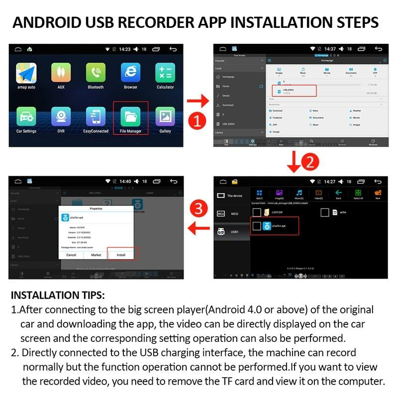 Kamera Dasbor USB Penglihatan Malam, Kamera Video Mobil, Kamera Perekam Video Penglihatan Malam Mendukung Pemutar DVR Mobil Android, Kamera USB Sudut Lebar 170 °, Kamera Dasbor Mobil Tersembunyi, Kamera Perekam Video Otomatis