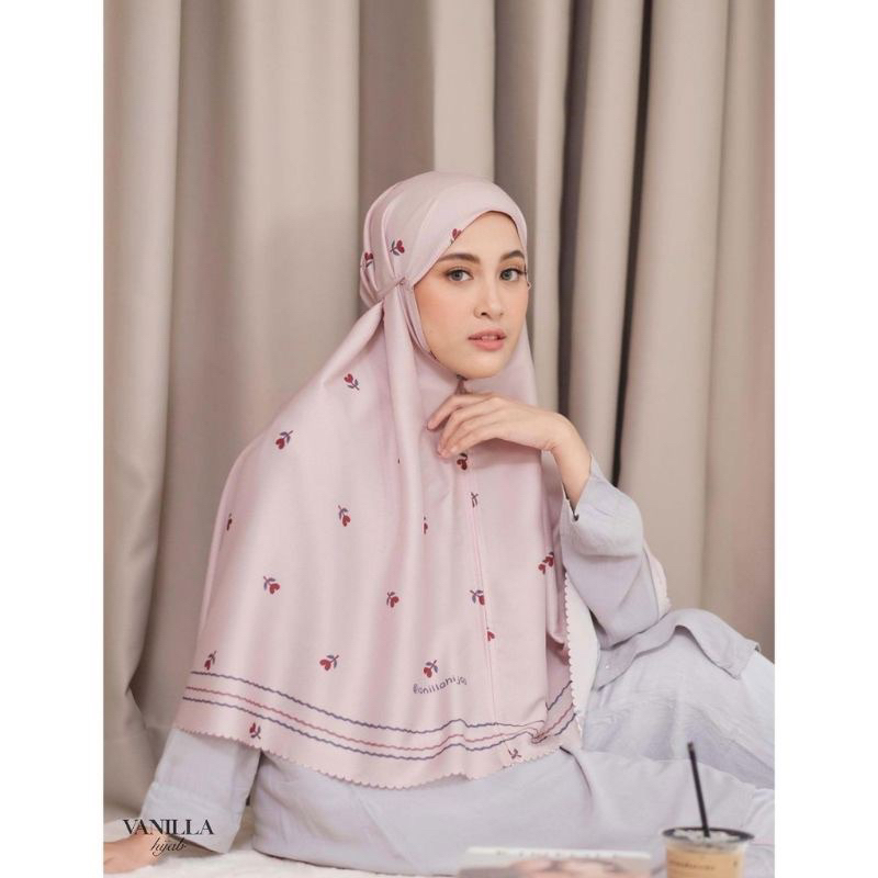 Vanilla Hijab Bergo Preloved