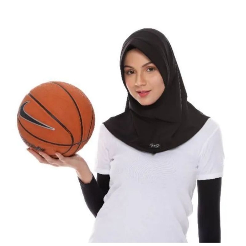 hijab Sport Jersey Pendek Pet Antem Jahitan Rapi / Jilbab Instant Sport Pendek (Free Gift)