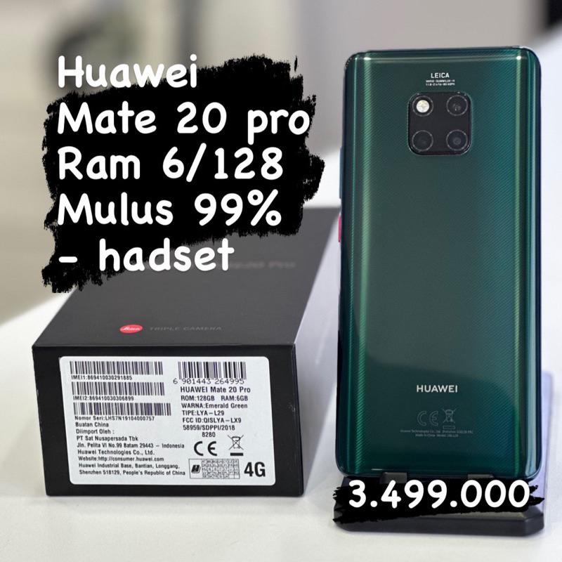 seken huawei mate 20 pro ram 6/128 gb