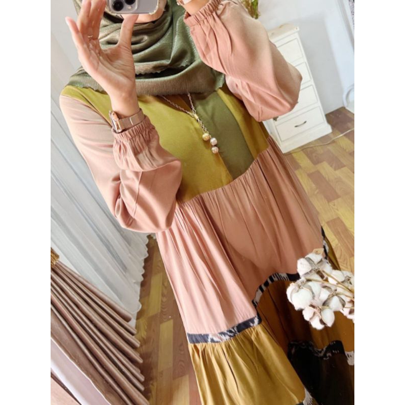 Dress canda mix tenun troso ori by SOPHIA ALMAAS