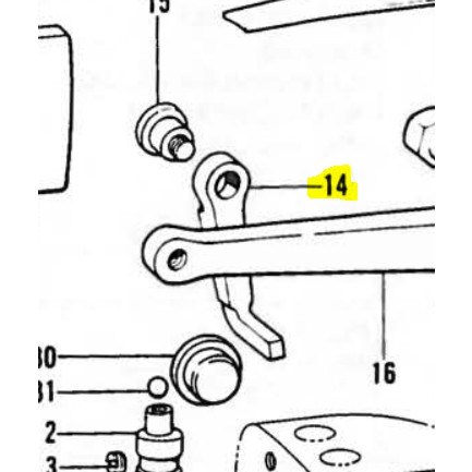 Presser Bar Lifter 105103001 Ori Taiwan Mesin Jahit Make Up YX-926 / B-926