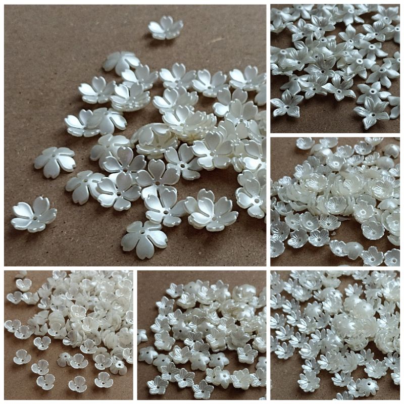 45pcs - 190pcs kelopak bunga mutiara mini bw