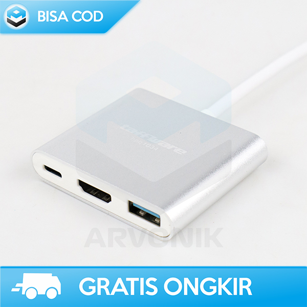 CONVERTER ADAPTER 3 IN 1 USB TYPE C TO HDMI BESIUNI 3 PORT SUPPORT 4K