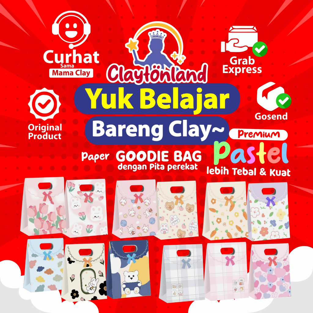 

Paper Bag Perekat Goodie Bag Tas Hampers Ramdahan Lebaran GoodieBag Ultah PaperBag Gift Kado Pesta Lucu Souvenir Aesthetic Korea Paper Bag Jumbo Mini Tas Kantong Kertas Hadiah Ulang Tahun Anak