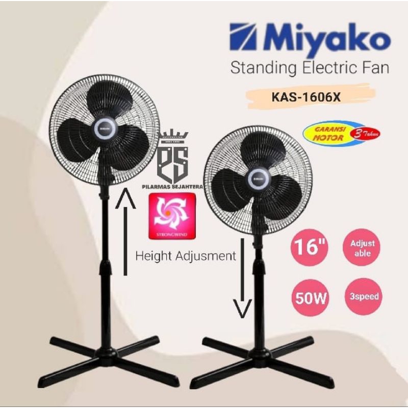 Kipas angin miyako KAS1606X Standing Fan miyako kipas berdiri KAS 1606