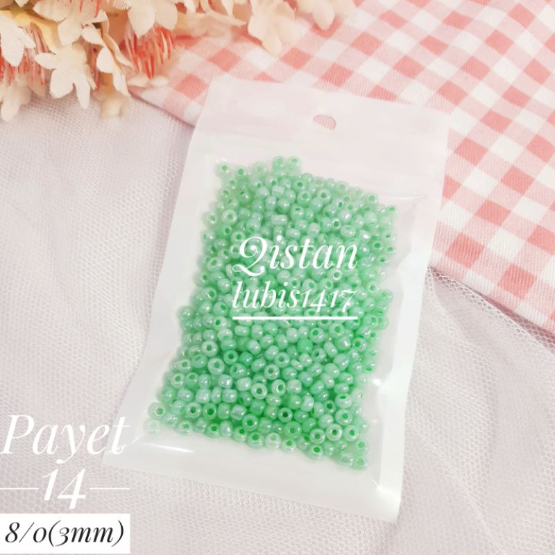 Payet Glowing Dove uk 8/0 (3mm) Kemasan 100 gr