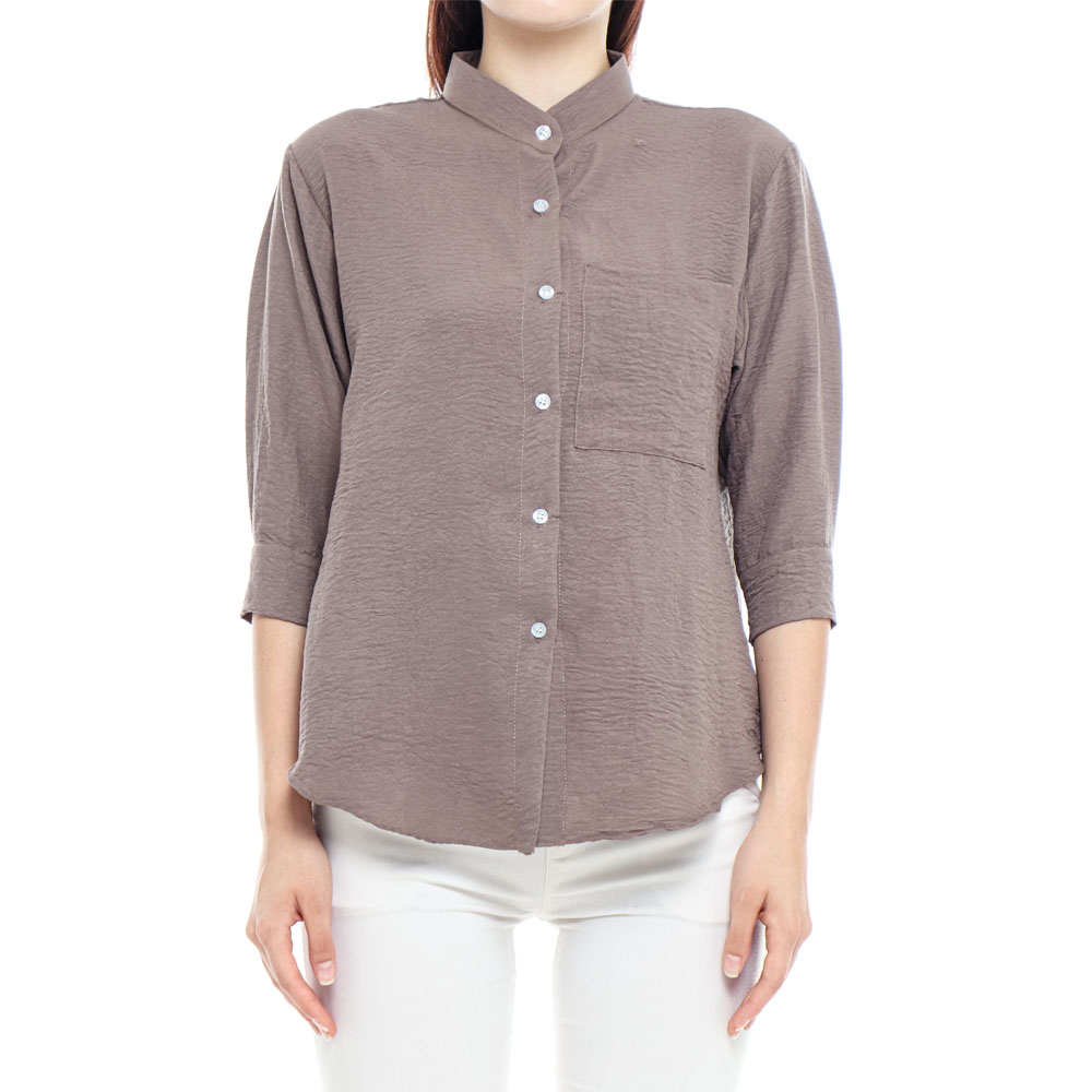 Parayu - Basic Kemeja Atasan Blouse Wanita Youra Crinkle Korean Style