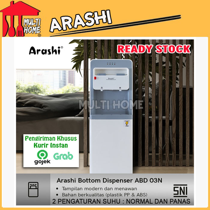 Dispenser Air Minum Galon Bawah Arashi ABD-03N Normal Dan Panas