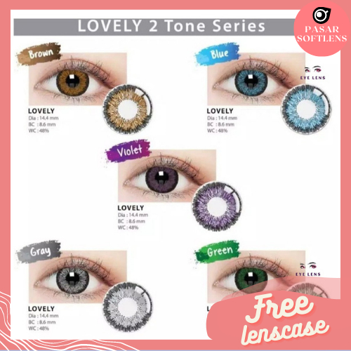 SOFTLENS LOVELY MINUS -3.25 S/D -6.00 FREE LENSCASE