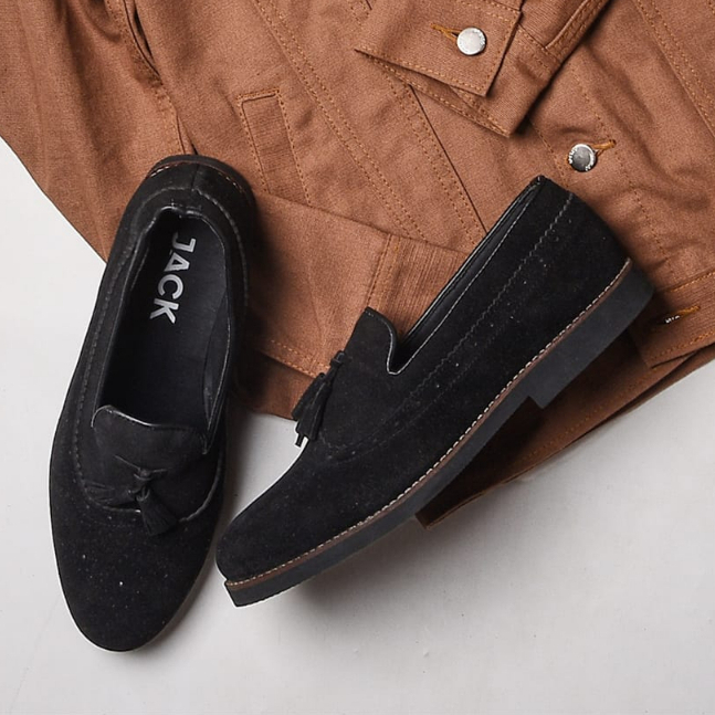 Sepatu Loafers Pria Casual Suede Clasik Formal Kerja Kuliah Pria Cowok Loafer Original - Pierre