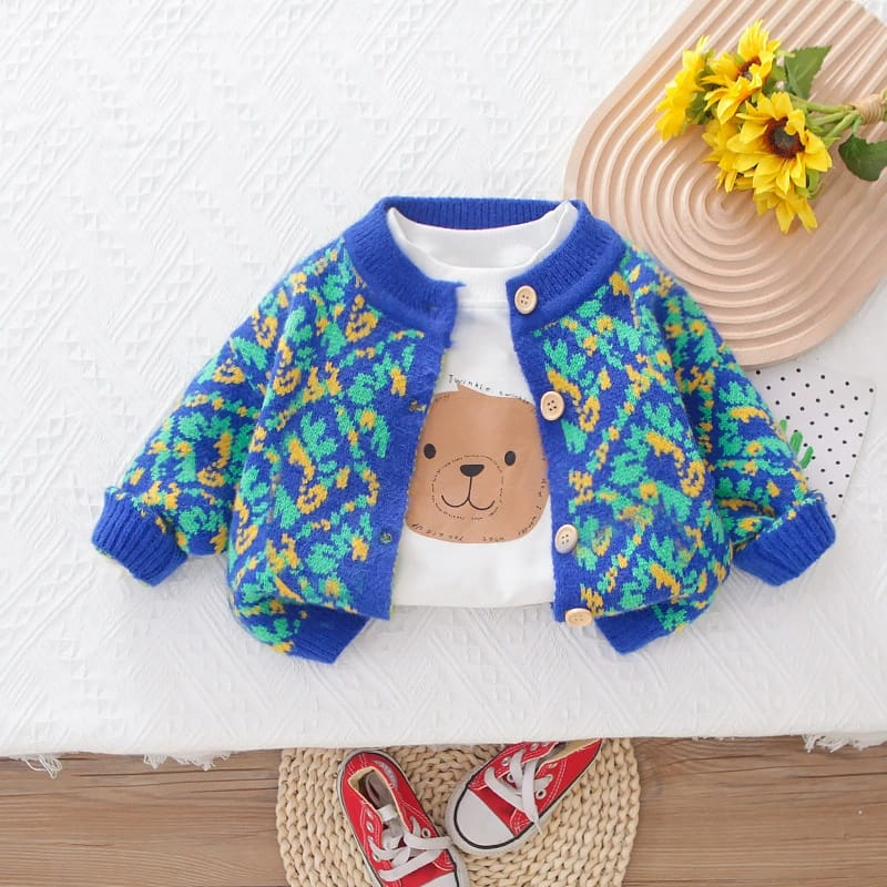 Jaket anak unisex adem usia 6 bulan - 5 tahun premium Motif WOL HIJAU &amp; BIRU impor