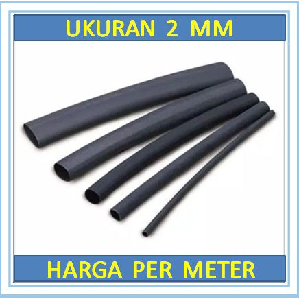 Isolasi bakar 2 mm / heat shrink 2mm / selang bakar / selongsong bakar