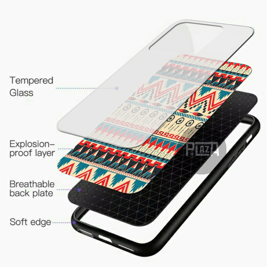 [K55] Tribal Softcase Glass Kaca for All Type Realme C53 case terbaru pelindung handphone