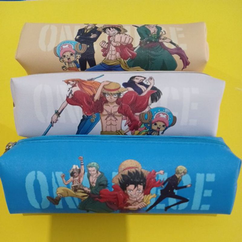 

Tempat pensil / pensil pouch bahan kain tema ONE PIECE