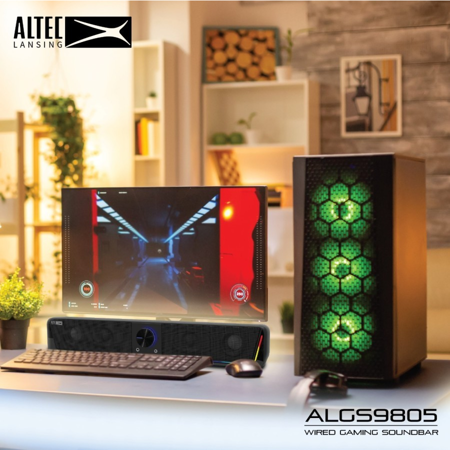 Speaker Altec Lansing Soundbar ALGS9805 RGB (Bisa Komputer HP Laptop)