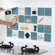 Wallpaper Dapur / Stiker dinding dapur Anti Minyak dan Anti Panas Api