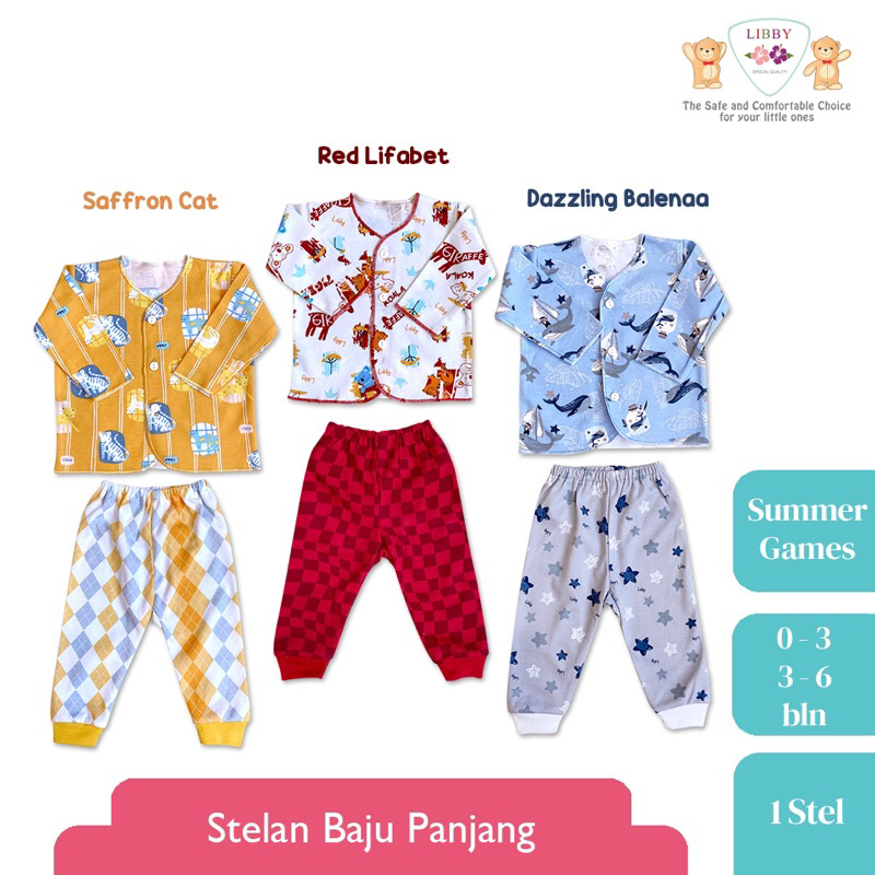 SETELAN LENGAN PANJANG LIBBY NEWBORN 0-3M/3-6M