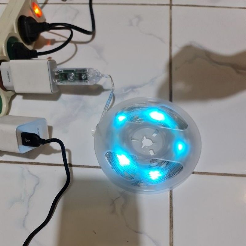 Lampu LED string running RGB 10M full,sensor suara tahan air/bisa masuk dalam air,bisa disetel