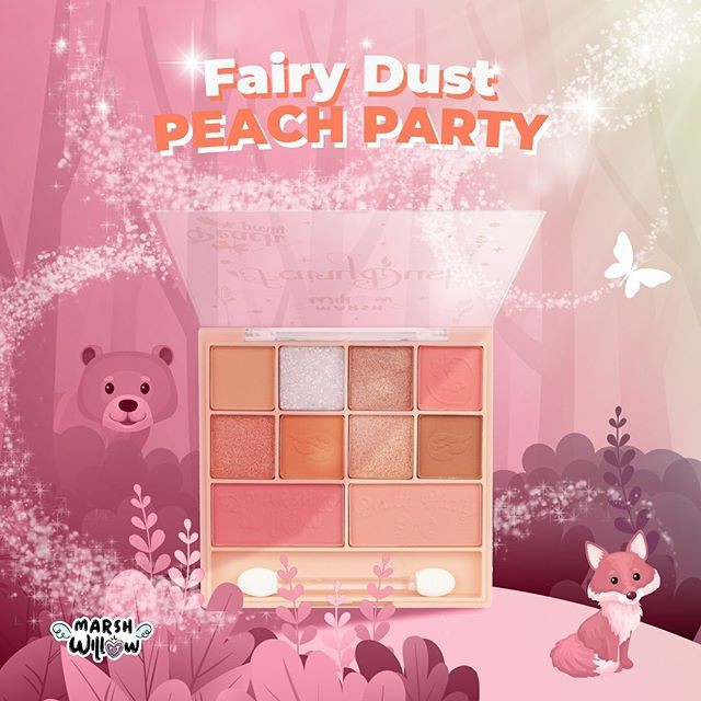 Marshwillow Fairy Dust Face Pallete Twinkle &amp; Peach Party &amp; Gardenia Series by Natasha Wilona