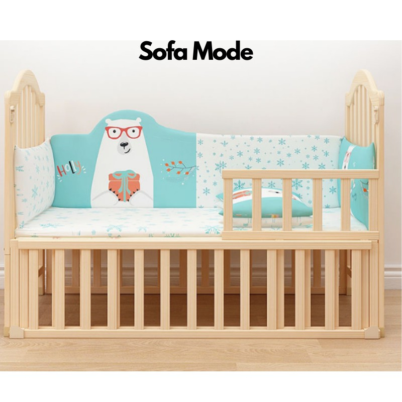 Multifunctional Baby Extendable Storage Cradle Crib Bed Toddler