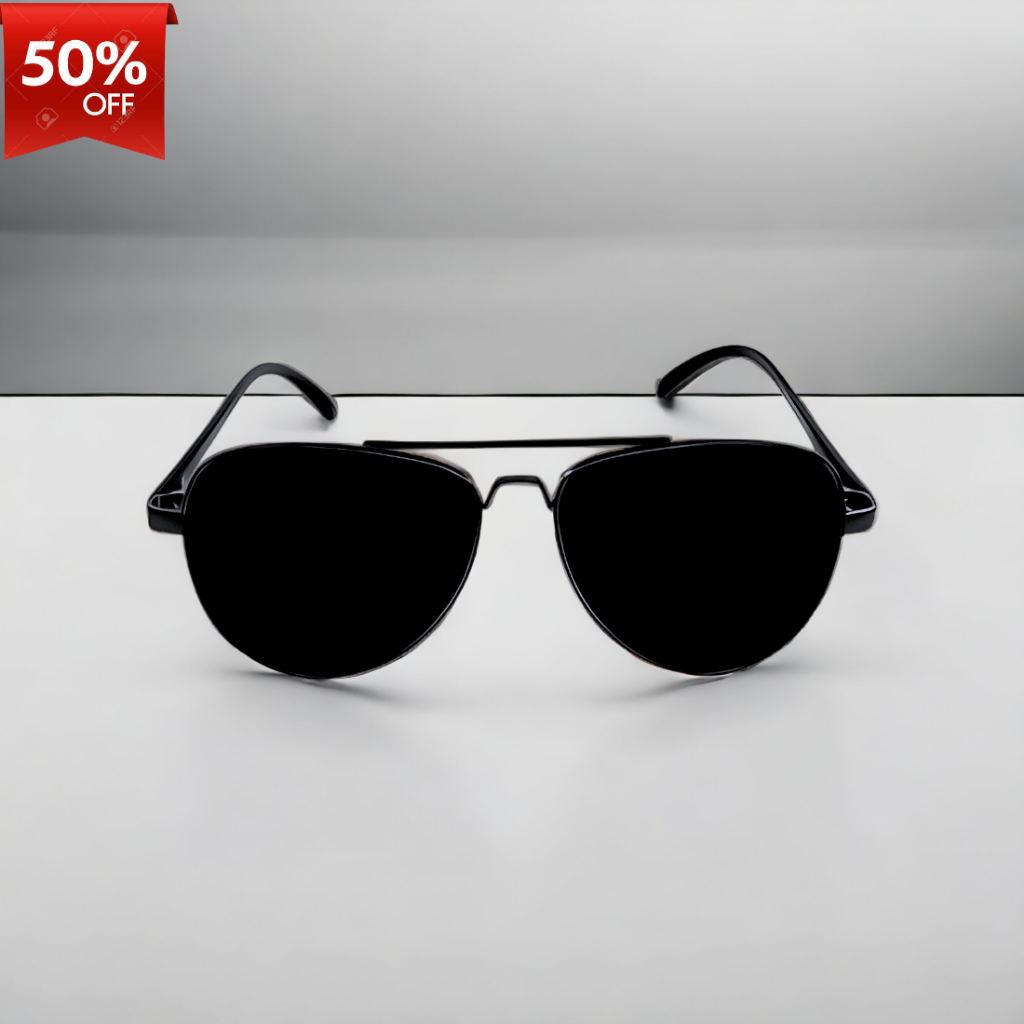 Kacamata Hitam Aviator Pilot Pria Wanita Anti Radiasi UV Silau & Debu / Kacamata Fashion Retro Riben