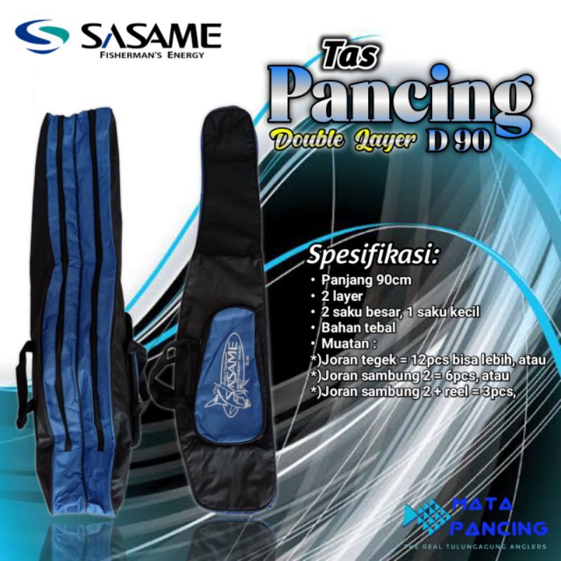 Tas pancing sasame D90 double layer