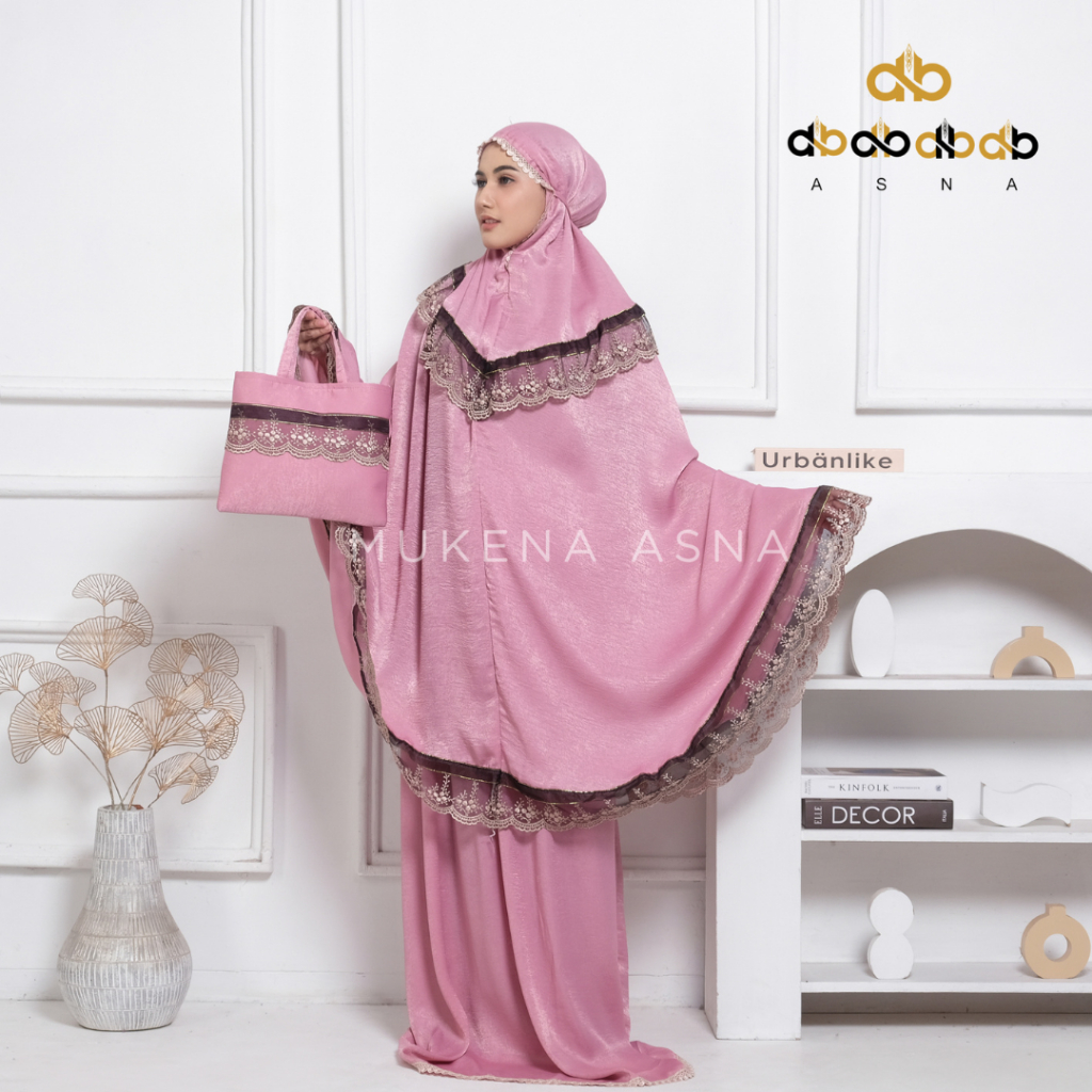 ASNA-Mukena Mukenah Dewasa Santorini Premium Series Alishba