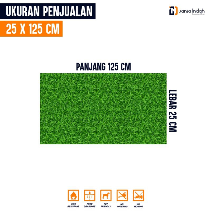 RUMPUT SINTETIS GOLF STANDAR UKURAN 25x125 CM