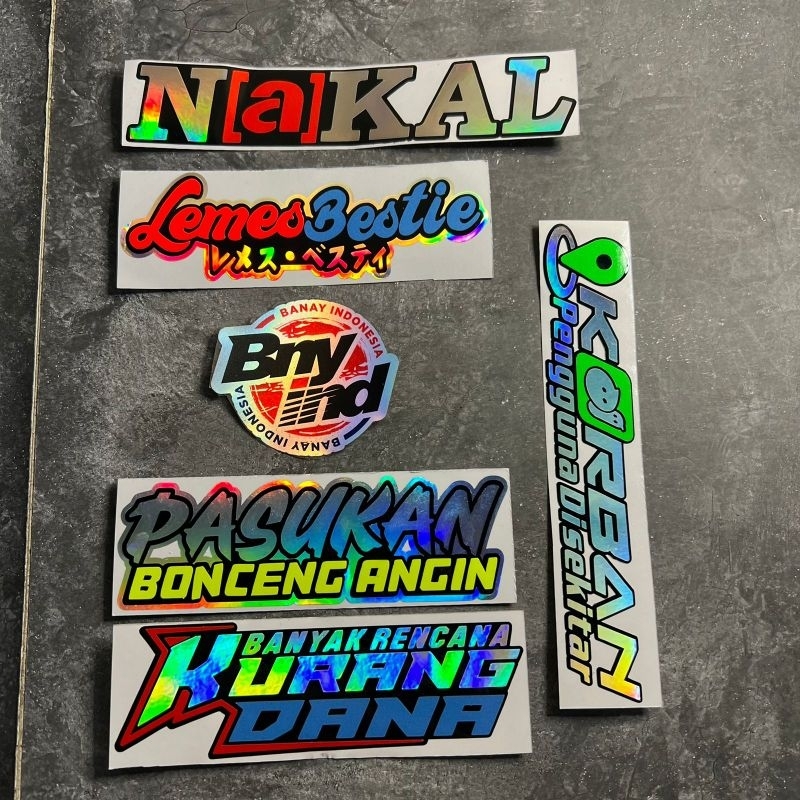 Stiker Sticker NAKAL,PASUKAN BONCENG ANGIN,LEMES BESTIE cutting