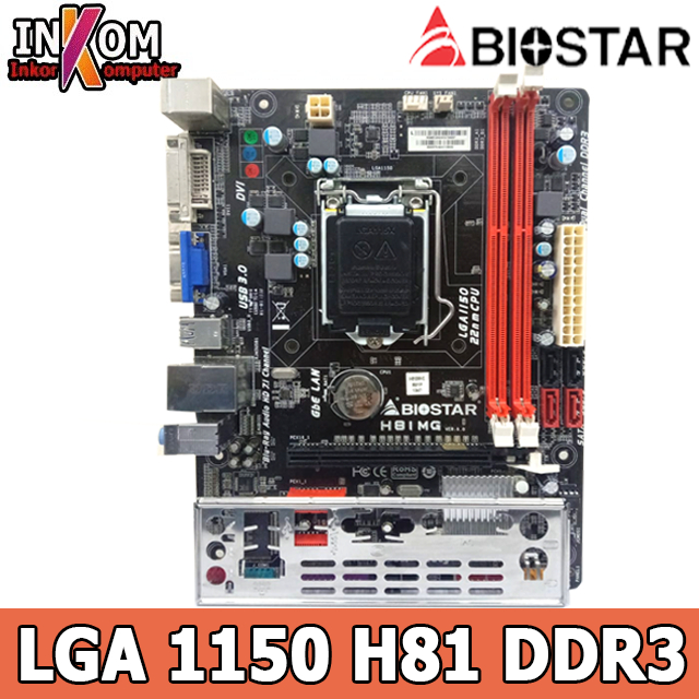 Mobo Mainboard  Intel Lga 1150 H81 DDR3 BIOSTAR