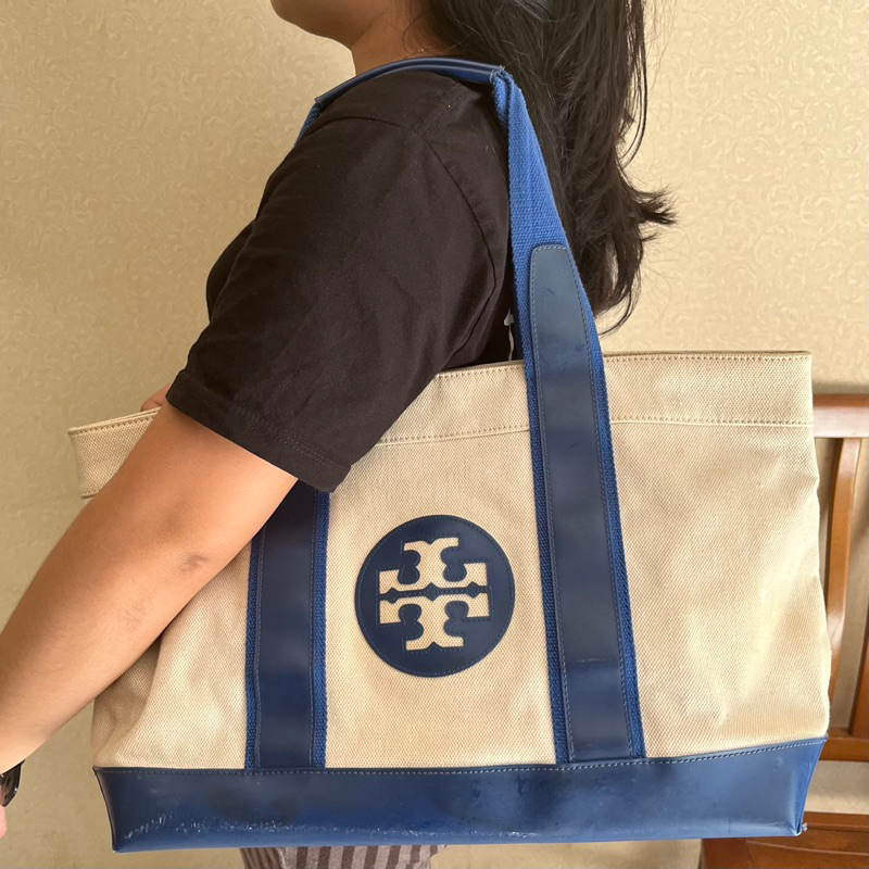 Preloved tas totebag Tori burch Original