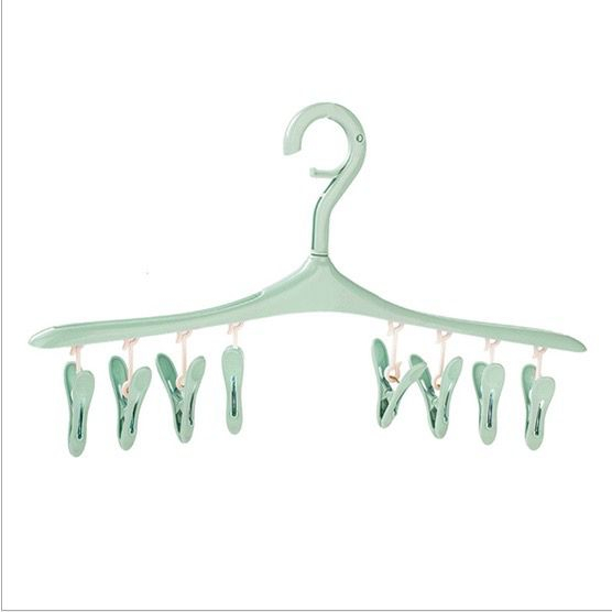 `ღ´ PHINKL `ღ´Gantungan Baju Jepit Jepitan 8 In 1 Hanger Jemuran Pakaian Kaos Kaki - Jemuran 8 in 1