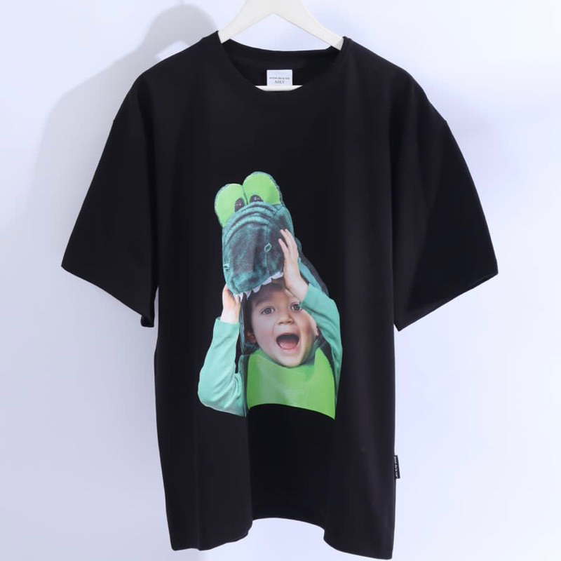 ADLV. Baby Face Crocodile Doll Black Tee