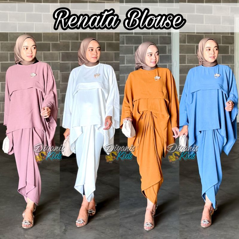 RENATA ONESET Bahan crincle airflow/Baju kondangan