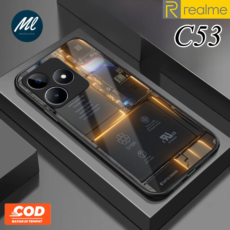 Softcase Glass Kaca Realme C53 NFC Terbaru [SK59] - Softcase kaca Realme C53 - Softcase Glass Glitte