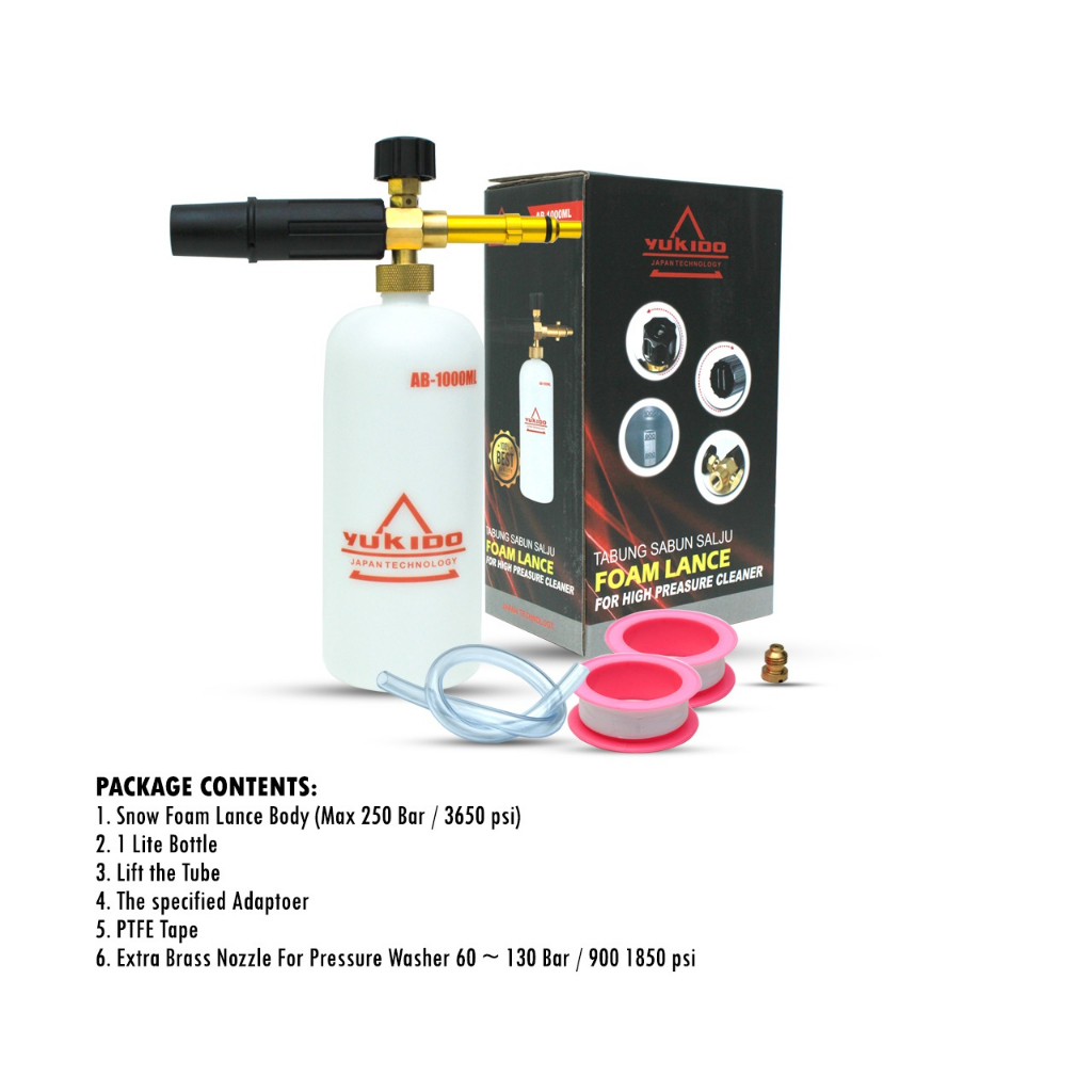 Paket Hemat Tabung Cuci Salju Busa Laguna / Snow Foam Laguna / Jet Cleaner Mobil - UNIVERSAL