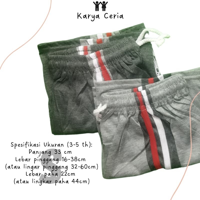Misty Celana Pendek Anak Jumbo Kolor Untuk di Rumah Santai Unisex Laki laki Perempuan Tambahan Saku