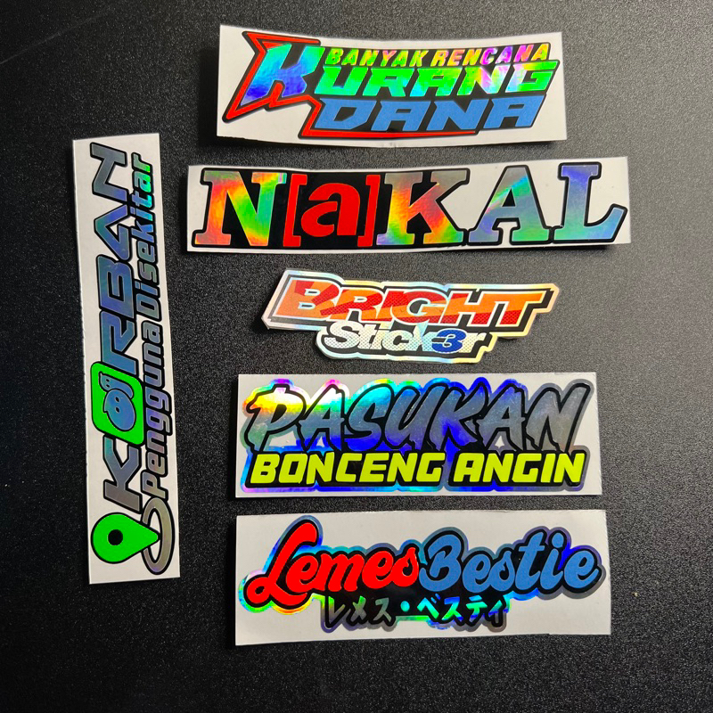 Sticker Stiker PASUKAN BONCENG ANGIN,NAKAL,LEMES BESTIE cutting